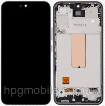 Дисплей Samsung SM A546 OLED A54 2023 модуль (екран, сенсор) (ориг. розмір матриці) з рамкою, Чорний, фото 1