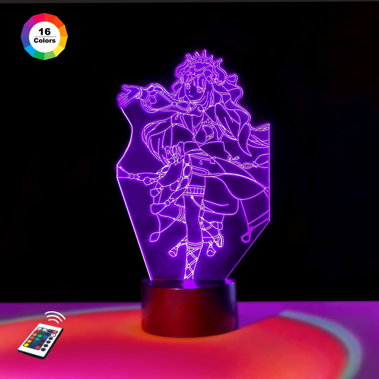 3D світильник нічник з пультом GENSHIN IMPACT "Нілу" (Nilou) 3DTOYSLAMP, фото 1