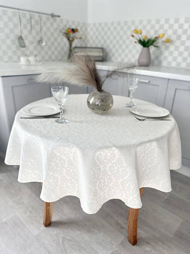 Скатерть водоотталкивающая с тефлоновым покрытием 140D на круглый стол ...