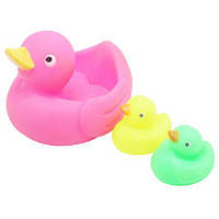 Игрушка для ванны "Уточка с утятами", розовая детские игрушки для купания в ванной