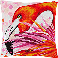 Набір для вишивання декоративної подушки Чарівниця Фламінґо 40×40 см V-154 LD, код: 7243108