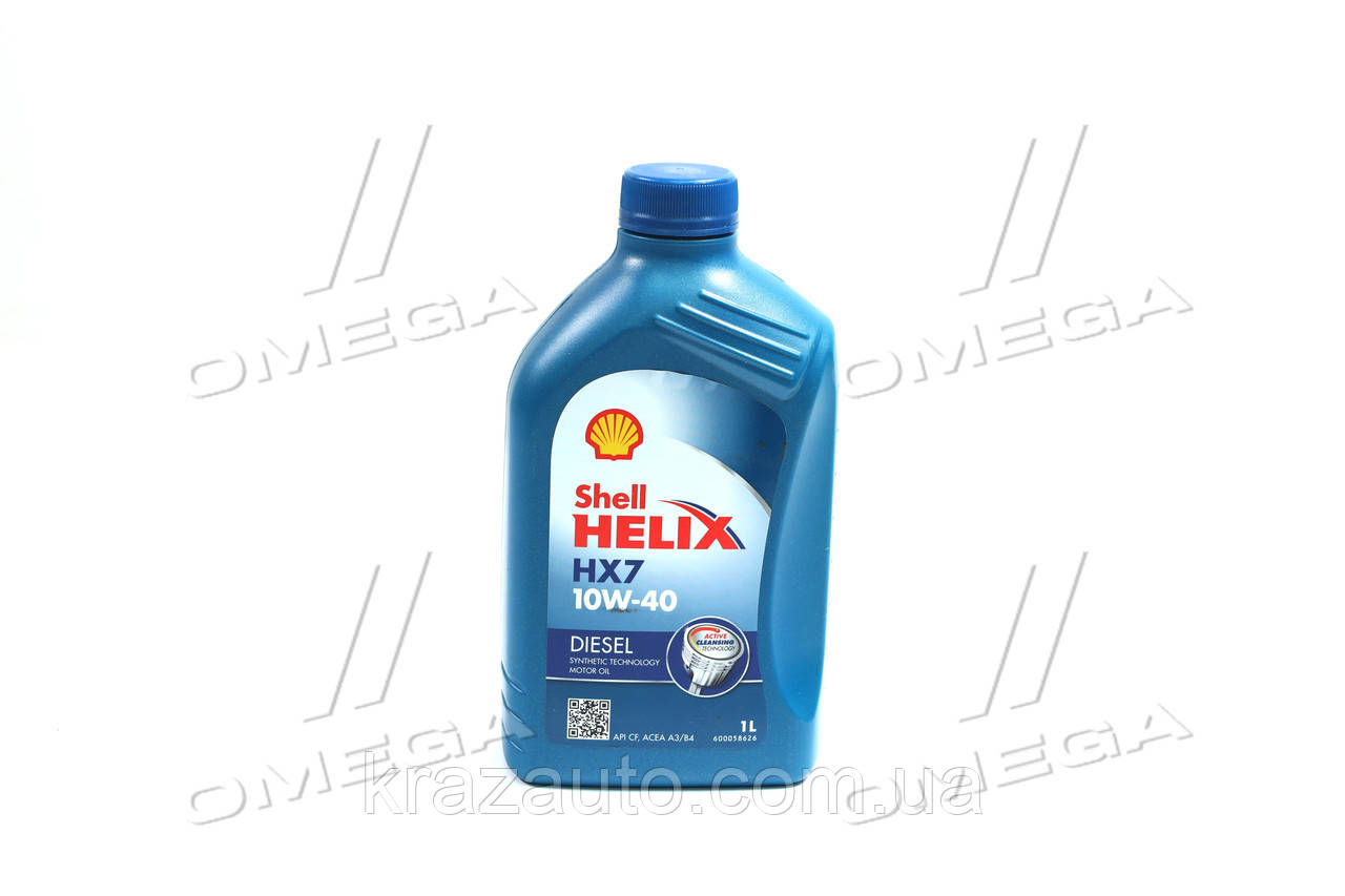 Олива моторн. SHELL Helix Diesel HX7 SAE 10W-40 (Каністра 1л) (5500466446) 4107464, фото 1