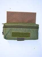 Напашник прямокутний сумка, підсумок напашник тактичний утилітарний з кріпленням до плитоноски на велкро Олива