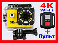 Экшн камера 4К Ultra HD 170° WIFI + пульт