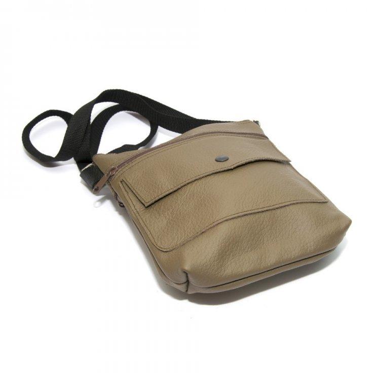 Кожаная сумка на плечо Gofin Бежевая (SMK-20024) LP, код: 1388536 - фото 1 - id-p2111666600