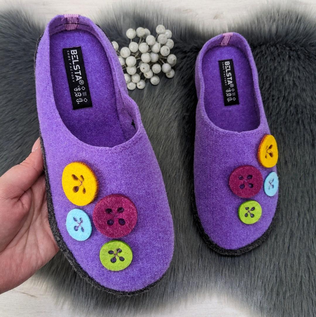 Капці жіночі повстяні для ламінату Белста бузкові 4402, фото 1