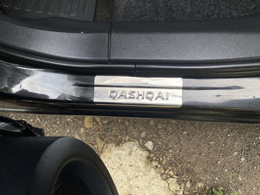 Накладки на пороги (Omsa, 4 шт, нерж.) для Nissan Qashqai 2007-2010 гг - фото 9 - id-p2111846997