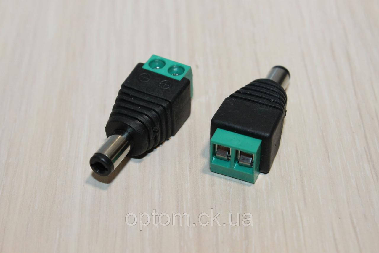 Штекер 5.5/2.5mm з клемником, фото 1