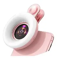 Линза Infinity Macro Led Flash F-191 Pink для селфи