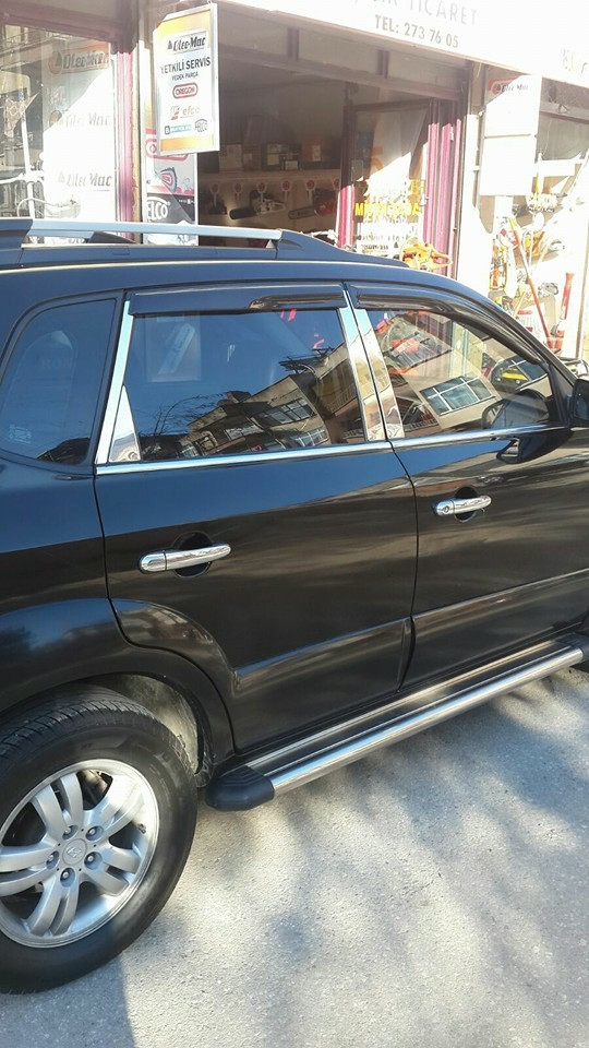 Накладки на стойки (нерж) для Hyundai Tucson JM 2004-2024 гг - фото 2 - id-p2111847059