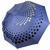 Складной зонт полуавтомат с абстрактным принтом от Серебряный дождь антиветер голубой 022-309 LD, код: 8198915