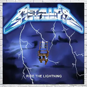 Плакат "Металліка, Metallica, Ride the Lightning (1984)", 60×60см