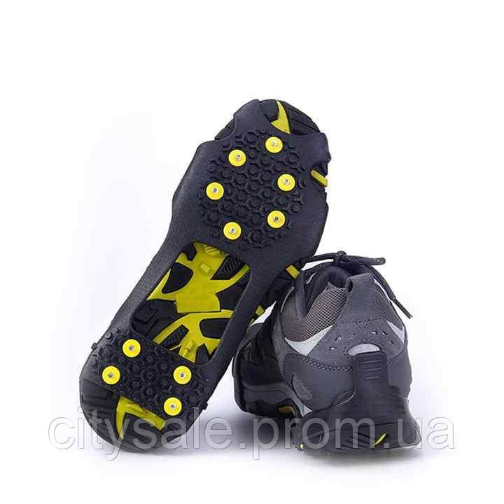 Накладки на обувь антискользящие Ледоступы 10 шипов кошки Solve Желтые 1200101 размер 47-48 ( H[, код: 8447259 - фото 4 - id-p2111803850