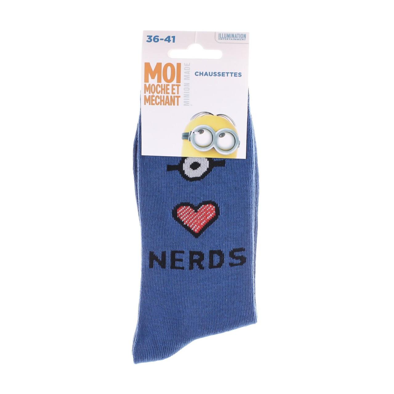 Носки Minions Heart + Eye + Nerds 36-41 denim (13890131-2) H[, код: 2467200 - фото 2 - id-p2111809239