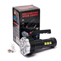 Фонарь ручной аккумуляторный Multifunction Work Lights-913 с ручкой USB зарядка 13 LED+COB Чё LP, код: 7722349