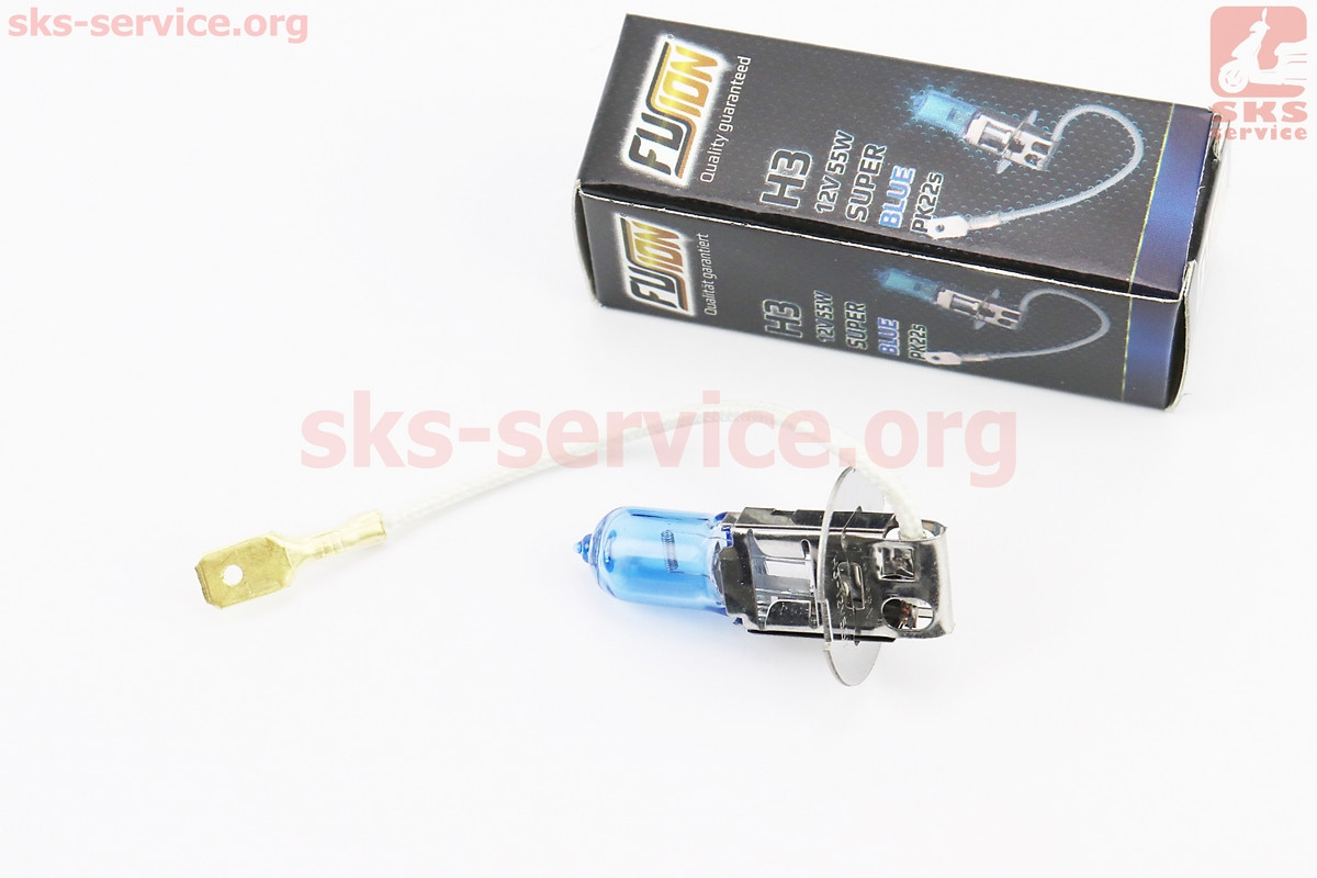 Лампа фари H3 12V 55W галогенна Super White