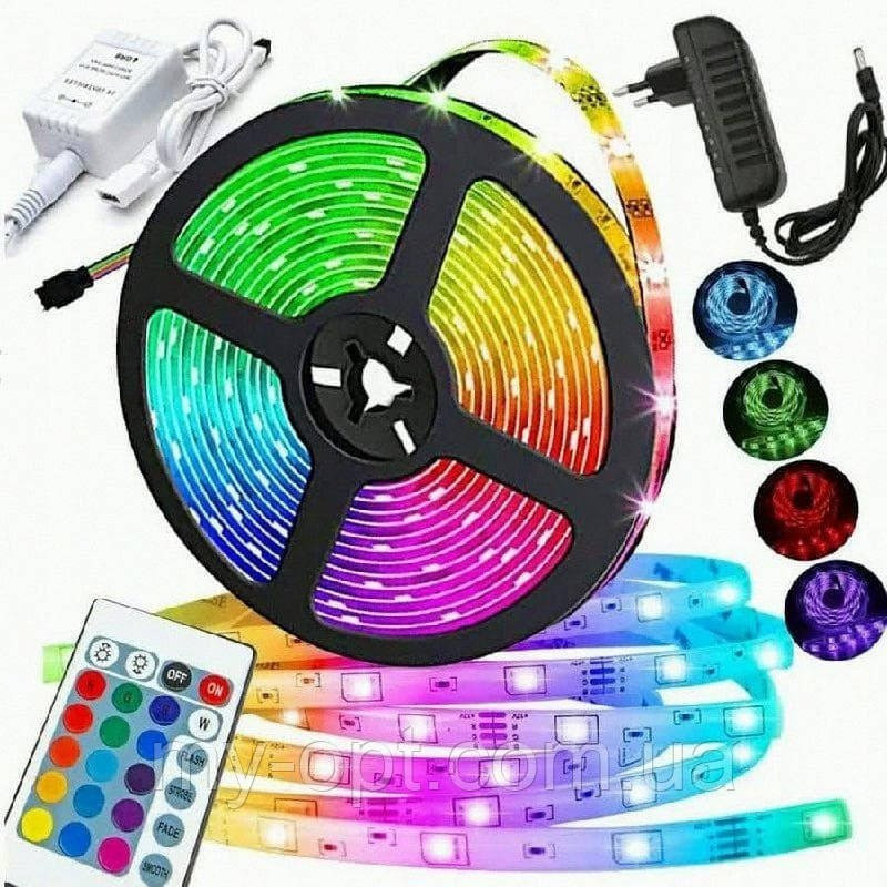 Світлодіодна стрічка SMD 5050-RGB для підсвічування телевізора 2м Різнокольорове, Неонове LED підсвічування