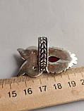 Кільце "Сова" сердолік крапля. Перстень з сердоліку. Каблучка сердолік в сріблі. Розмір 17.Індія., фото 5