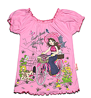 Дитяча красива футболка з вишивкою "Селянка" (зростання від 104см до 140см)