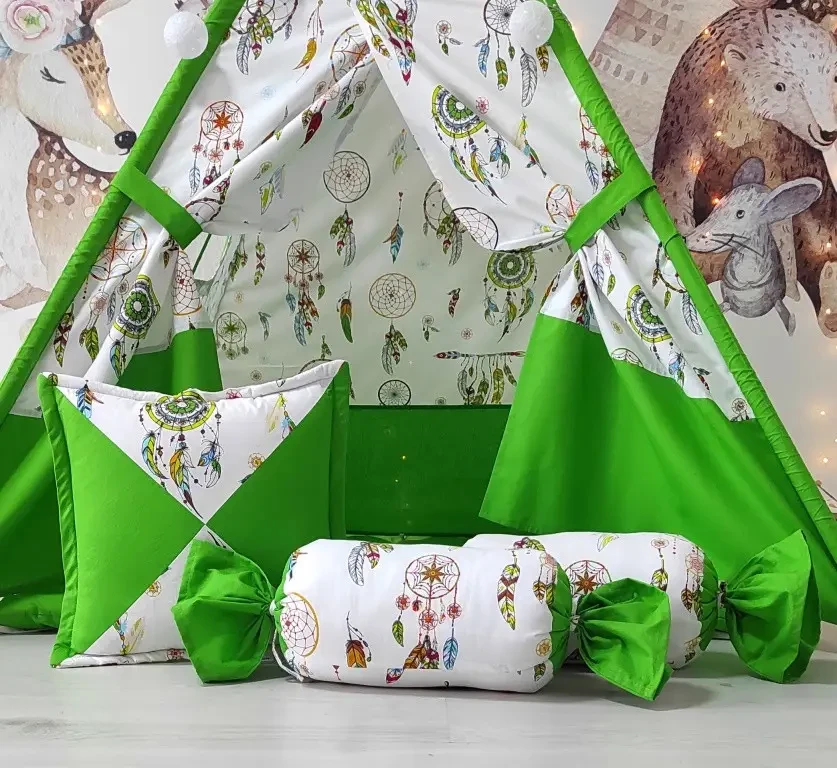Палатка для детей на природе и дома вигвам музыка ветра + подарок 3 подушки | Детский домик качественный - фото 3 - id-p2111942212