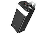 Потужний Power Bank повербанк з ліхтарем Hoco 400000MAH 2 USB, USB-C, Micro-USB/Type-C, швидке заряджання Q.C, фото 10