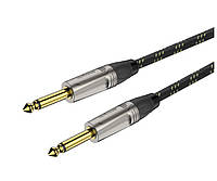 Инструментальный/гитарный/межблочный кабель Jack 6,3 угловой Jack 6,3 Roxtone TGJ-J300-L1 1м