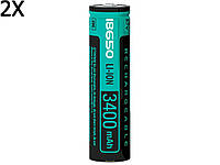 2X Аккумулятор VIDEX 18650-P 3400 mAh Li-ion 3.7V ОРИГИНАЛ РЕАЛЬНАЯ ЕМКОСТЬ для фонариков фонарей Польша!