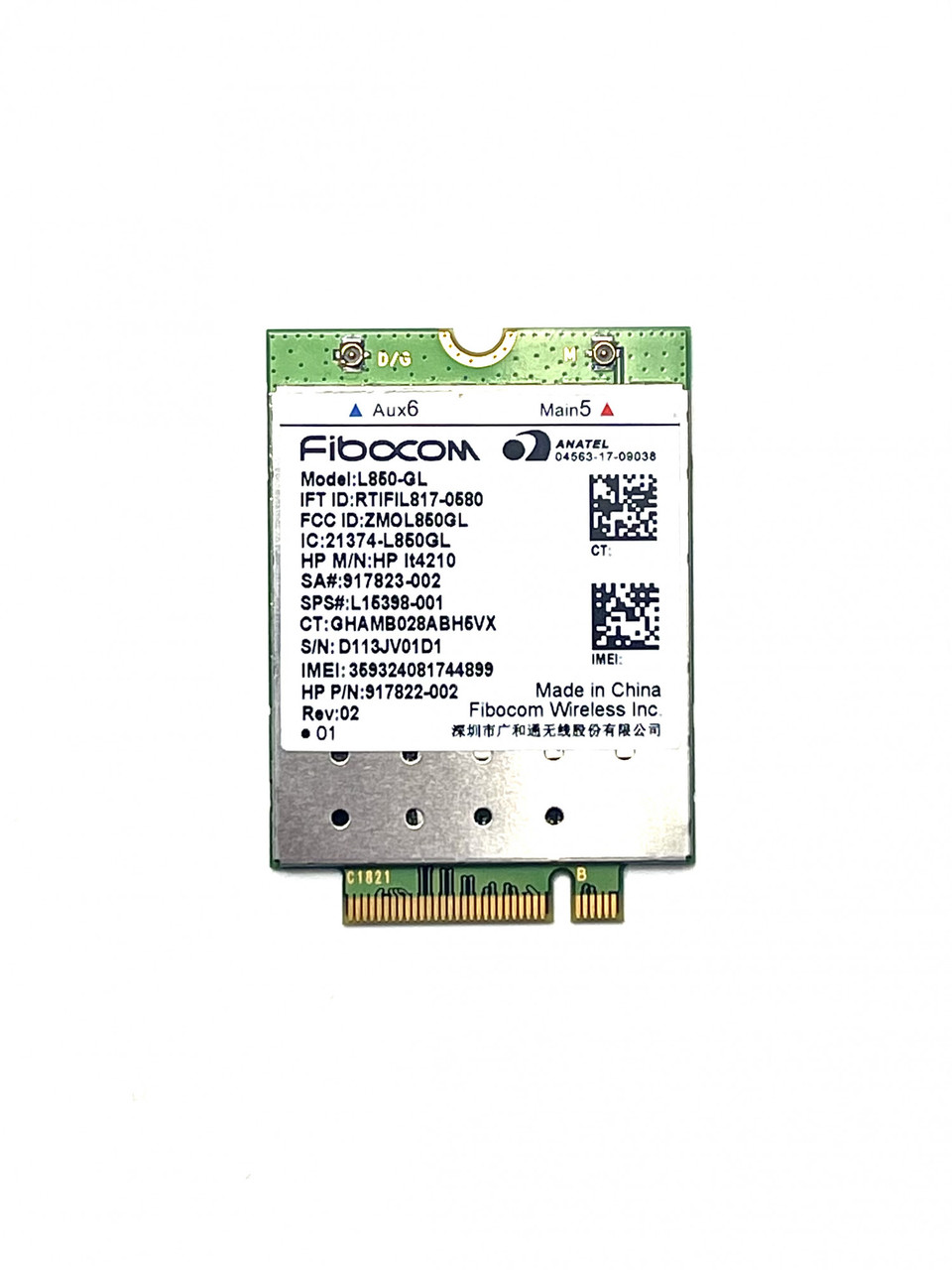4G модем LTE CAT 9 Fibocom L850-GL LTE TDD 4G Card (917823-001) б/в, фото 1