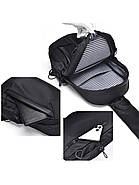 Сумка-слінг 33 х 20 х 10 см Weatro Чорна ssch-kit-0048, фото 7