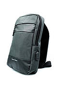 Сумка-слінг 31 х 21 х 7 см Weatro Сіра ssch-kit-0043, фото 3