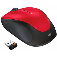 Мышь Logitech M235, Wireless, Red/Black (Refurbished)