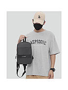 Сумка-слінг 31 х 21 х 7 см Weatro Сіра ssch-kit-0046, фото 3