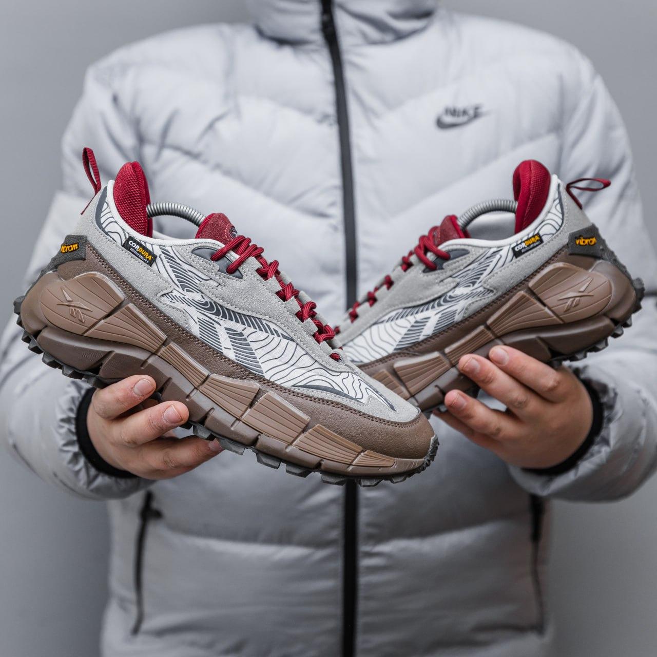 Кросівки чоловічі сірі Reebok Zig Kinetica 2.5 Edge Grey Brown Bodro (14848)