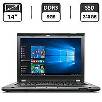 Ноутбук Lenovo ThinkPad T430/ 14" (1600x900)/ Core i7-3520M/ 8 GB RAM/ 240 GB SSD/ HD 4000