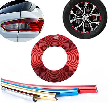 Молдинг на Колесо Диски Решітку 8 м x 9 мм Червоний (A082-04)
