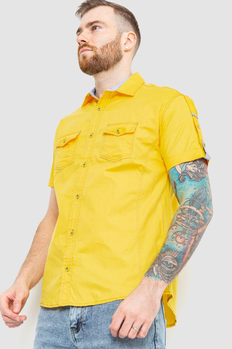Рубашка мужская однтонная желтый 186R7114 Ager S ZR, код: 8229405 - фото 3 - id-p2111887834