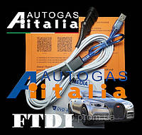 Кабель гбо Autogasitalia на чипі FTDI з індикацією. Шнур для налаштування ГБО Autogasitalia