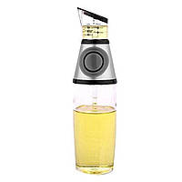 Бутылка с дозатором для масла и уксуса с помпой на 500 мл Press & Measure Диспенсер для масла с мерной чашей