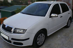 Накладки на дзеркала 2006-2024 (2 шт, нерж.) для Skoda Fabia рр