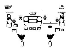 Накладки на панель (велика комплектація) Алюміній для Nissan NV400 2010-2024 рр