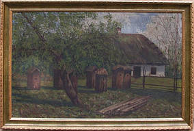 Картина Український пейзаж 1922 рік Н. Биликовская