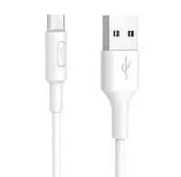 Кабель Hoco X25 Soarer , Micro-USB, 1A, White, длина 1,2м, BOX