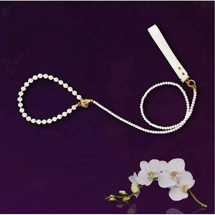 Нашийник із повідком із перлин Lockink Sevanda, білий, фото 2