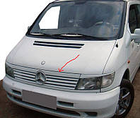 Полоска на решетку (пластик) Черный мат для Mercedes Vito W638 1996-2003 гг