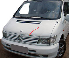 Смужка на решітку (пластик) Чорний мат для Mercedes Vito W638 1996-2003 років