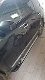 Бокові пороги Line (2 шт, алюміній) для Nissan Pathfinder R52 2012-2021 рр, фото 4