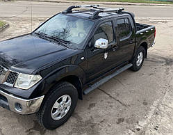 Рейлінги з перемичками (2 шт, Хром) для Nissan Navara 2006-2015 рр