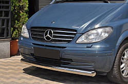 Губа нижня одинарна ST008 (нерж) 2004-2011, 70мм для Mercedes Viano рр