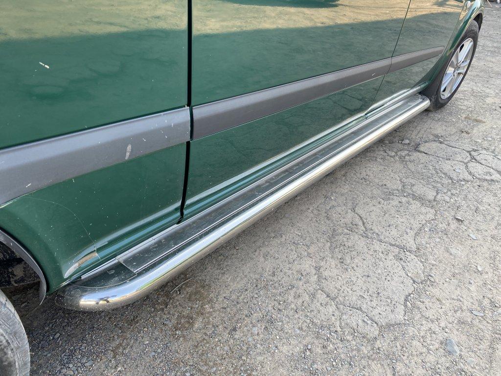 Бокові пороги Premium (2 шт., нерж.) d51, Коротка/Середня база для Mercedes Vito / V-class W447 2014-2024 рр