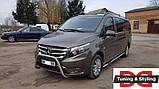 Бічні труби 2 шт., нерж.) d60, Коротка/Середня бази для Mercedes Vito / V-class W447 2014-2024 рр, фото 2